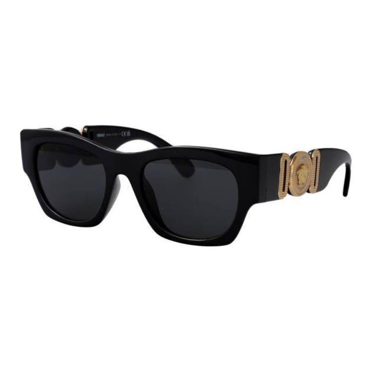 Versace Logo Design Square Sunglasses Unisex sunglasses Black 0VE4479U-GB1/87 Basic Packaging-Eyeglass Case+Box