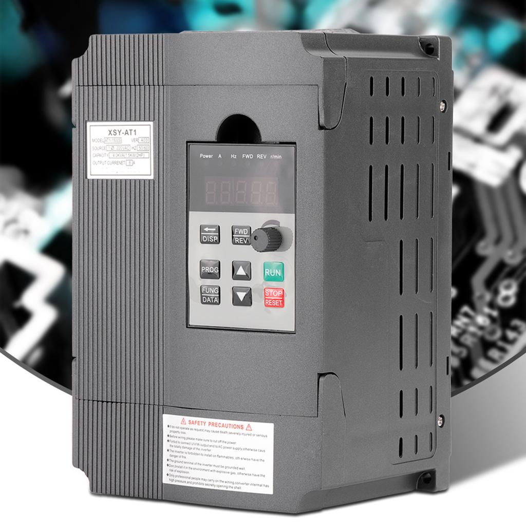 220V Single Phase Variable Frequency Drive VFD Speed Controller for 3 Phase 1.5kW AC Motor
