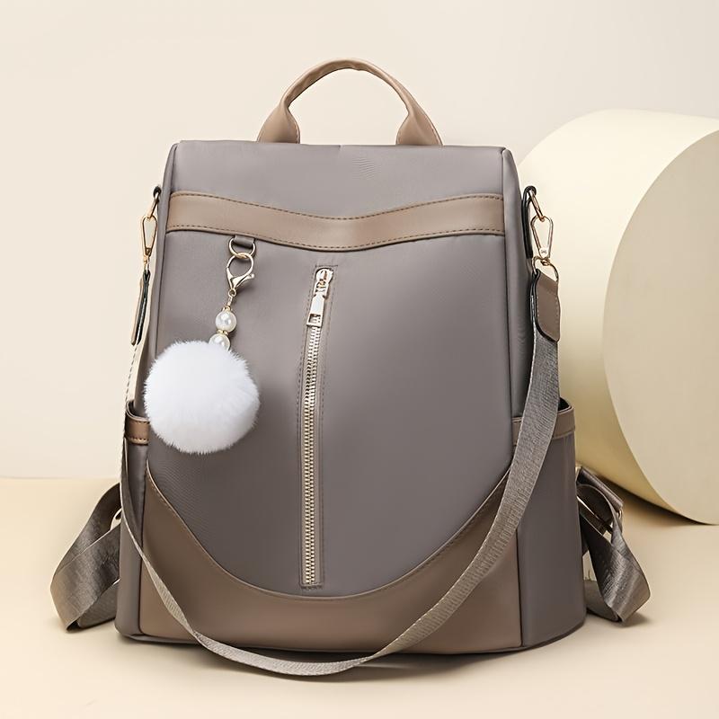 Mochila Elegante para Mujer Mochila de Gran Capacidad Nailon Resistente al Agua y Múltiples Bolsillos Mochila Moderna para Escuela, Viaje, Uso Diario