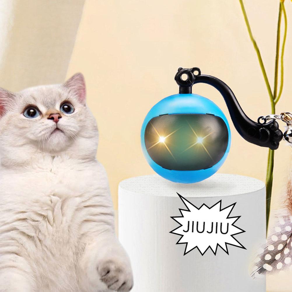 Interactive Cat Toy Ball Fast Rolling In Pouch Automatic Rolling Ball Anti-Depression Pet Toy for Indoor Cat Kitten