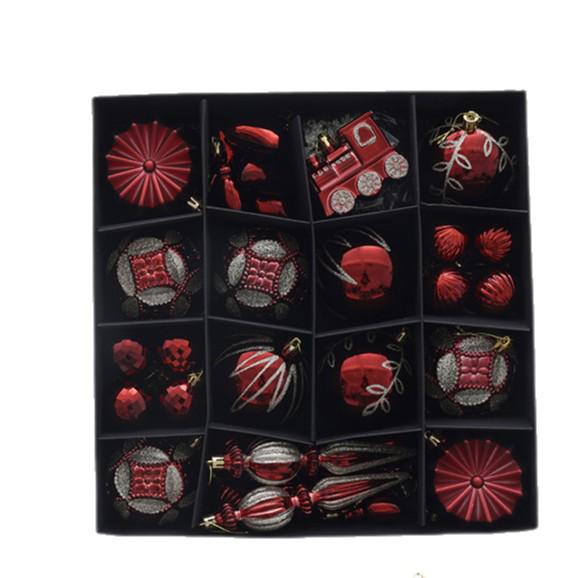 Multi-Color Irregular Shaped Christmas Ball Set - Light Luxury Tree Ornaments