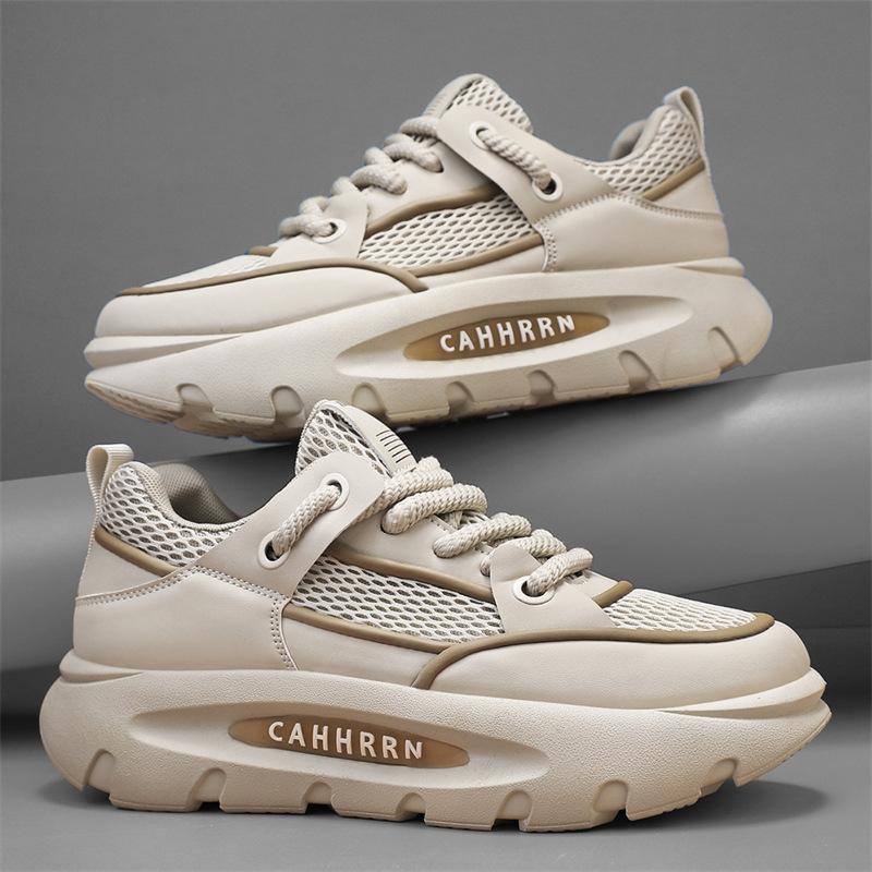 2025 Spring and Summer New Versatile Casual Daily Trend Comfortable Thick-soled Mesh Breathable Men's Sports Shoes