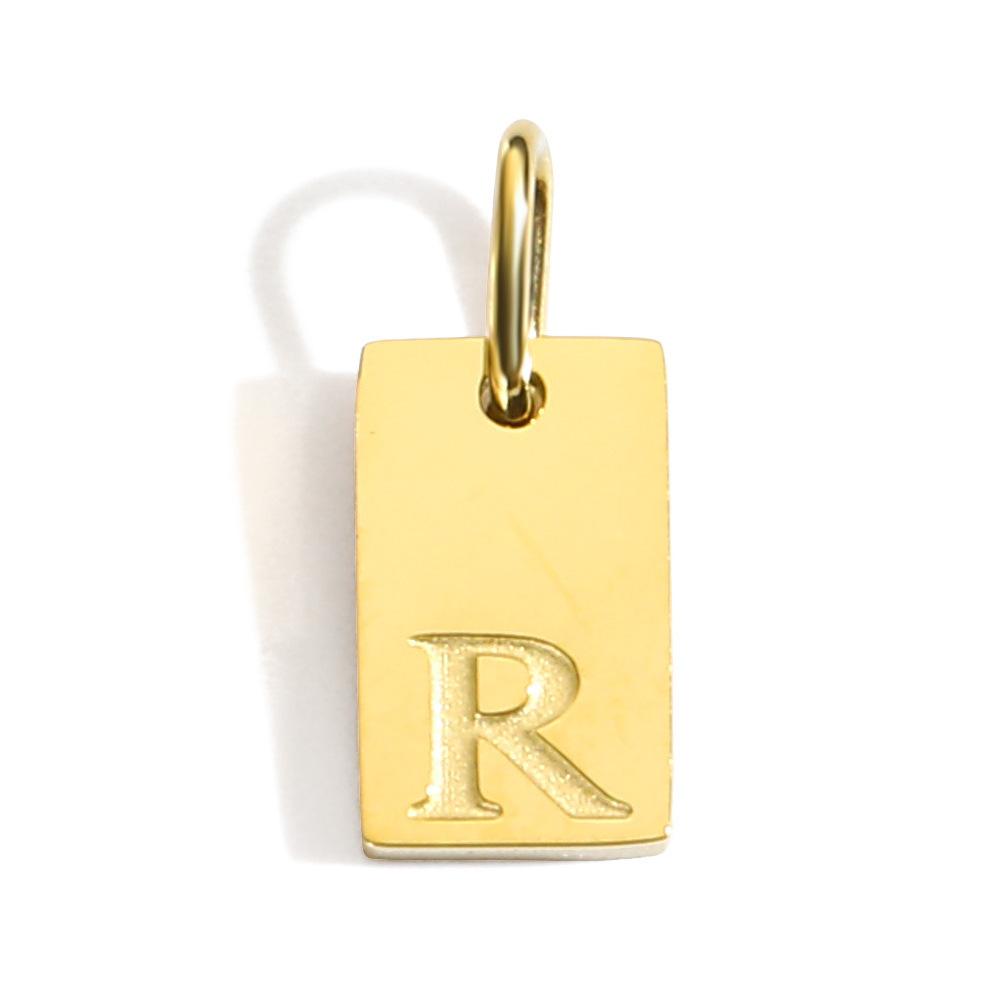CARLIDANA Initial Necklace Engraved A-Z Alphabet Charm Necklace Box Chain Stainless Steel Women's Minimalism Jewelry Gift