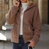 2025 New Style, Women's Wear, Autumn/Winter Loose Coat, Pocket Design, Hoodie, Zipper Cardigan, Women's Plush Coat