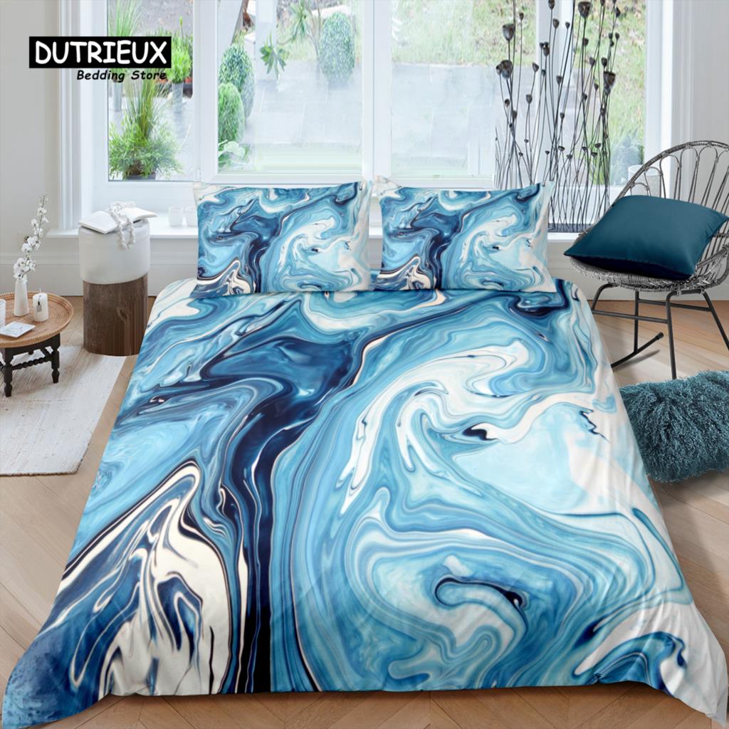 

Роскошный 3D красочный мраморный комплект постельного белья для дома Пододеяльник Наволочка Детский комплект постельного белья Размер Queen и King EU/US/AU/UK EU single(135x200cm)