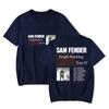 Sam Fender People Watching Gira Norteamérica 2025 Camiseta de manga corta de algodón puro con cuello redondo de moda para unisex y mujeres