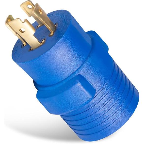 30 Amp to 50 Amp Power Adapter RV Generator Adapter NEMA L14-30P to 14-50R,4 Prong Twist Lock Adapter 30A Male Plug to 50Amp Female Receptacle for RV NEMA L14-30P to 14-50R