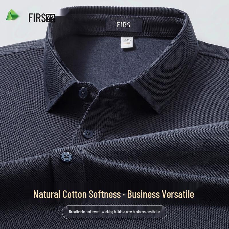 Men s Wool Silk Blend Long-Sleeve Polo T-Shirt XXL