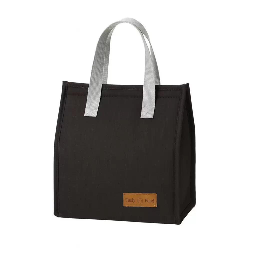 Portable Insulated Bento Lunch Bag: Large Capacity, Hand-Held Cooler with Dopamine Aluminum Foil for Office Workers and Students