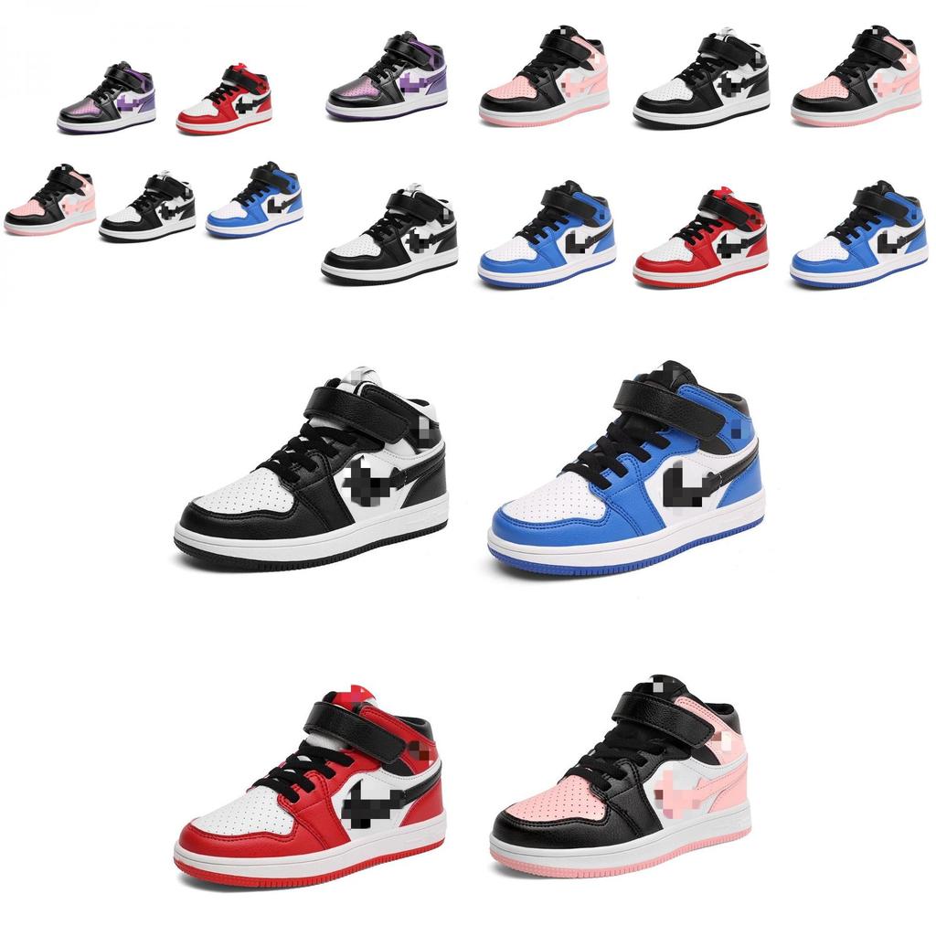 Stilvolle Atmungsaktive Kinder Basketballschuhe Aj1 High Top Sneakers Für Jungen Und Mädchen In Lebhaften Farben