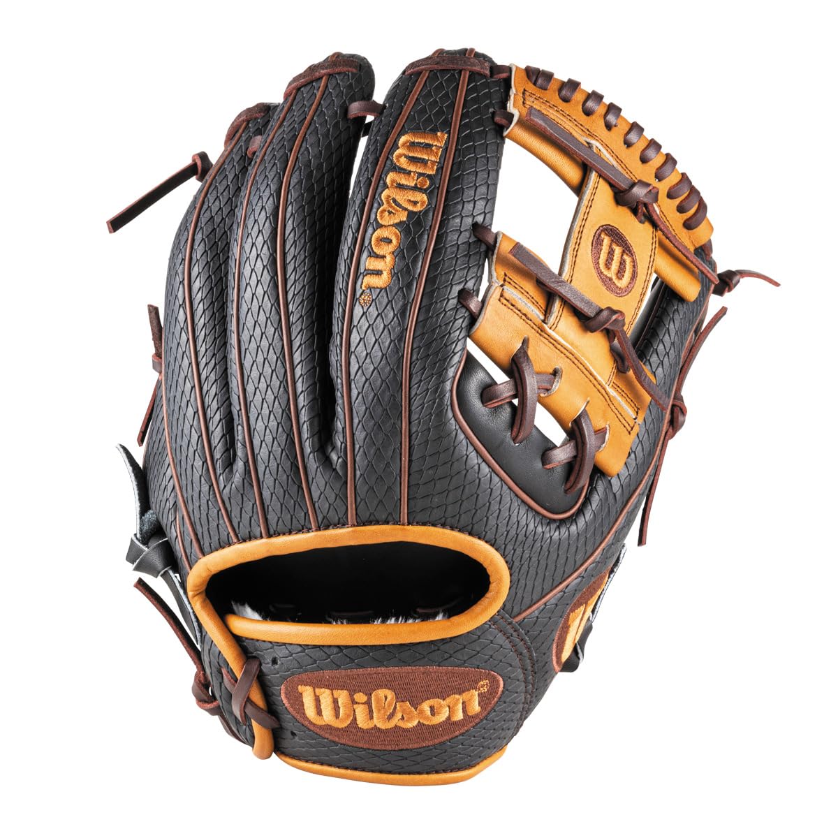 

Wilson Baseball Wannabe Hero Thumb Recommended for Two US Original SSN Glove, DUAL, Infielder s Glove, Pad, Pinkies, Model, WBW102433, Black/Black