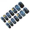 Van Gogh Starry Sky Nail Stickers - Glitter & Full Coverage, Culturally Creative Design from China