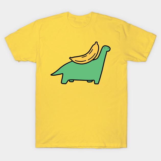Men Black Print T-shirt Banana Long Neck Dino No-Cut Transfer Paper Print Cotton Tshirt XL