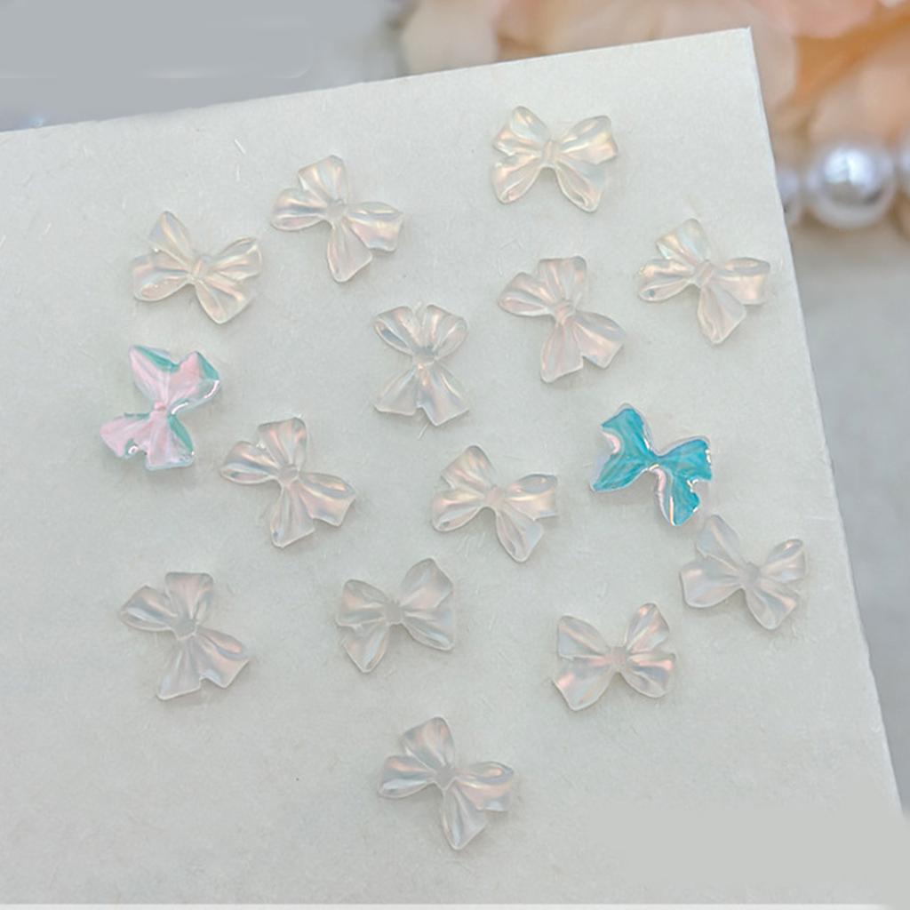 Simple Bowknot Nail Charms 3D Resin Ribbon Bows Manicure Accessories DIY Crafts Supplies Resin Bows Nail Decorations