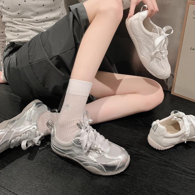 2024 Brand Leather Women's Sneakers Platform Woman Sports Sneakers Female Vulcanized Shoes Sneakers Casual Ladies Trainers