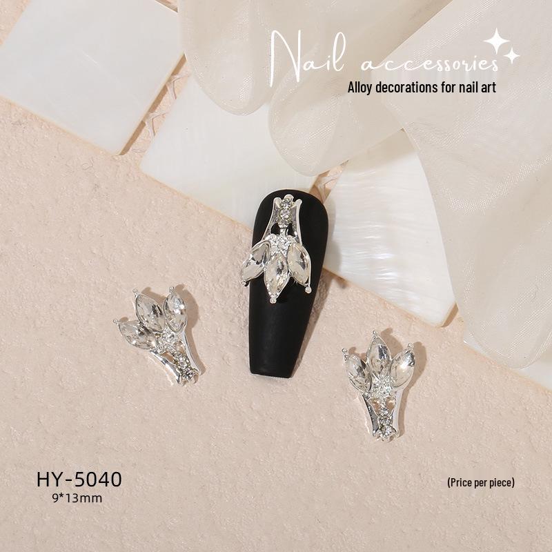 Nail Art Decorations: Bow, Heart, Moon, Flower, Butterfly, Rhinestones