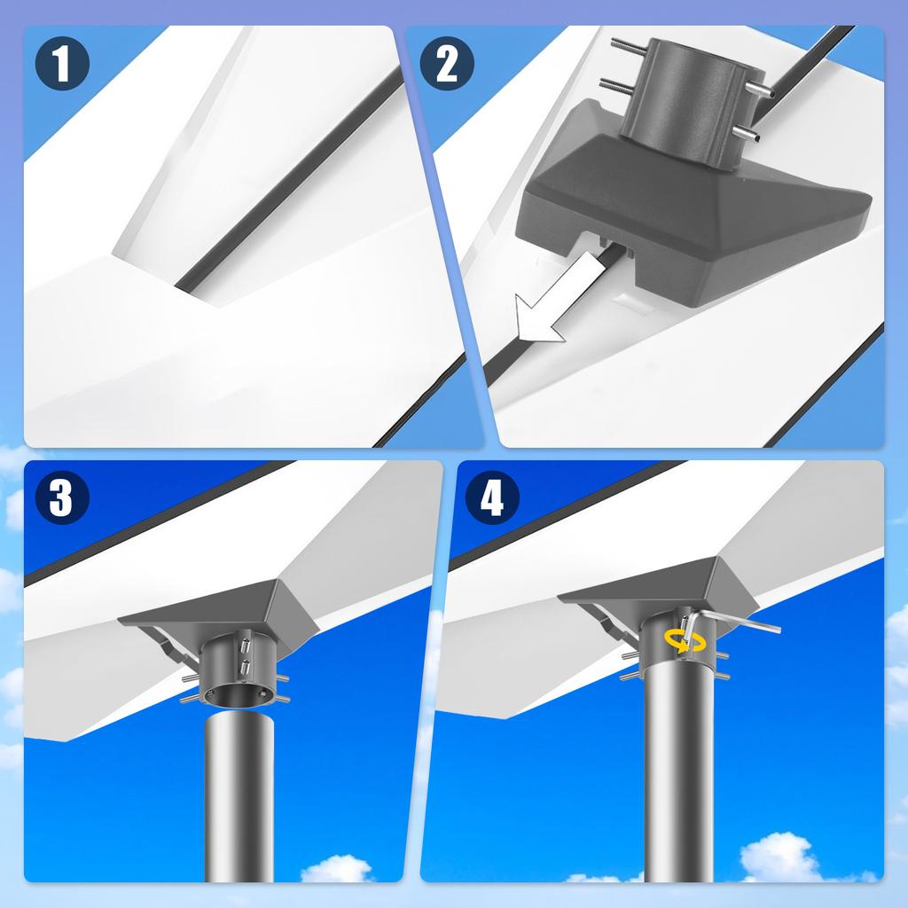 Mounting Pole Adapter Kit for Starlink Gen 3 Dish Rustproof Aluminum Alloy Pipe Adapter Mounting Kit Diameter 1-2 Inch Pole 2025