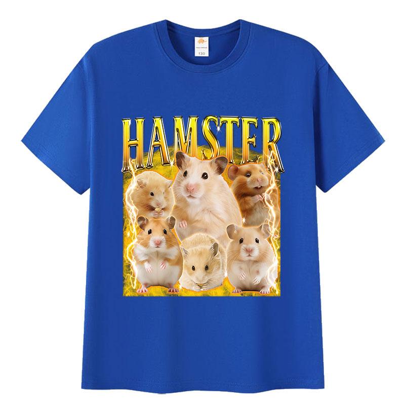 Funny Hamster Meme Graphic T Shirt Unisex Women Vintage Harajuku Fashion Tshirts Casual High Quality Oversized Cotton Tshirt Tops