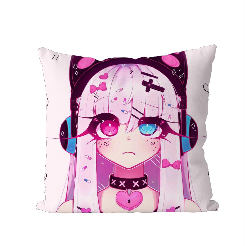Geoxor Moneko Pillow Case For Car Sofa Decorative Home Doublesided Print Plush Square Throw Pillow Cushion Cover