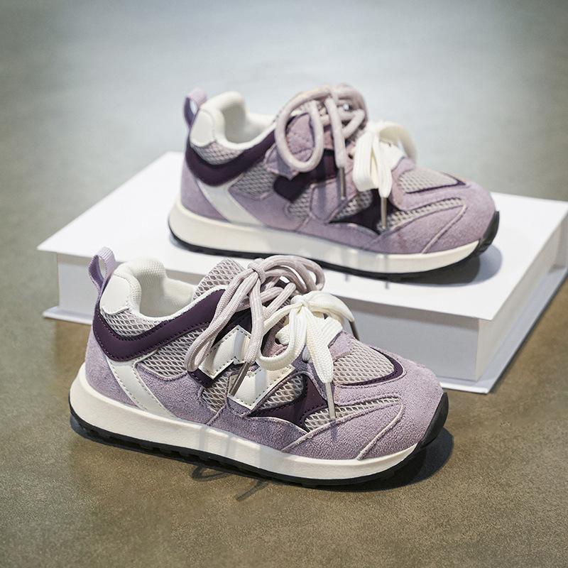 

2025 осень новые мальчики и девочки контрастные цвета универсальные туфли Форрест Гамп мальчики N буква кроссовки детская спортивная обувь 26 (inner length 165.6mm)