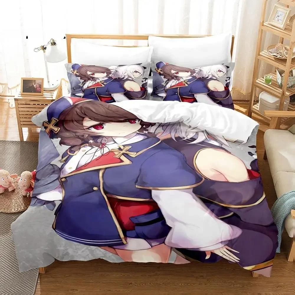 3D-print Anime - Azur Lane Sängkläder Set Enkel Tvåbädds Full Queen King Size Sängkläder Set Vuxen Barn Sovrum Påslakan Set Lakan set