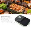Dual Use Electric Cooker Electric Fry Pot Energy Saving Uniform Heating Easy Cleaning 1300W with Lid for Indoor Outdoor Cooking