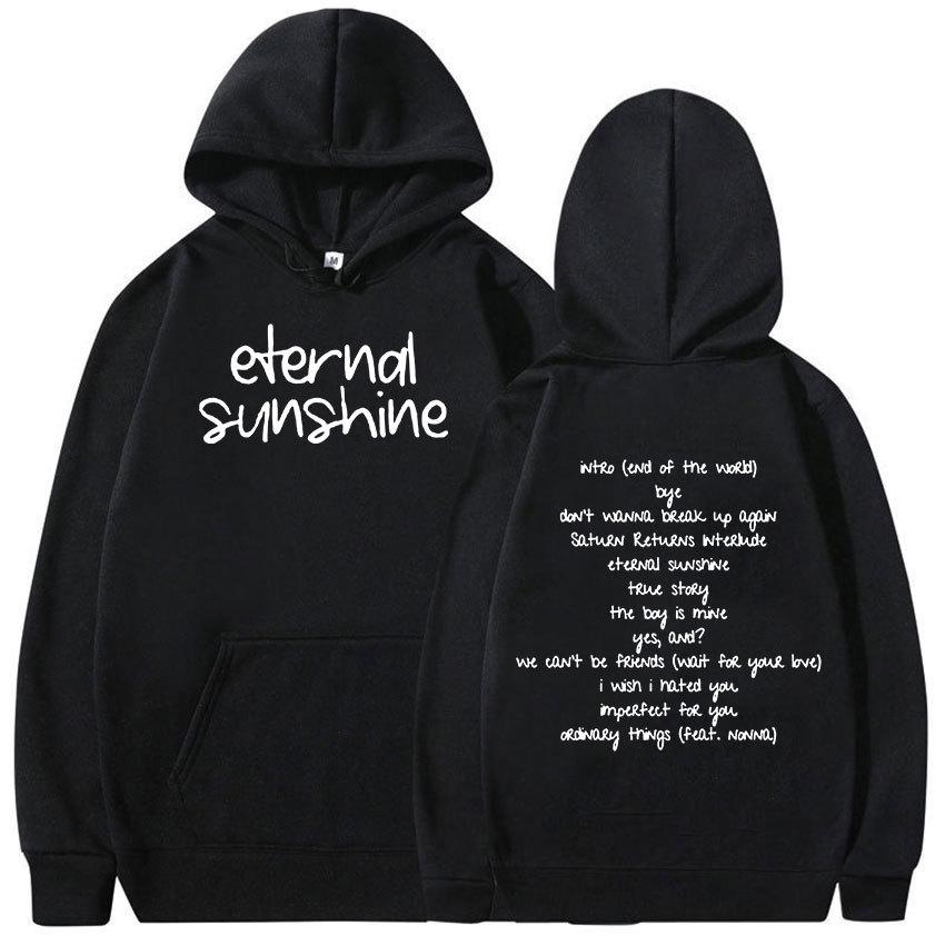 

Ariana Grande Eternal Sunshine New Album Hoodie Men Long Sleeve Hooded Sweatshirts Unisex Casual Streetwear Pullover Clothing 3XL