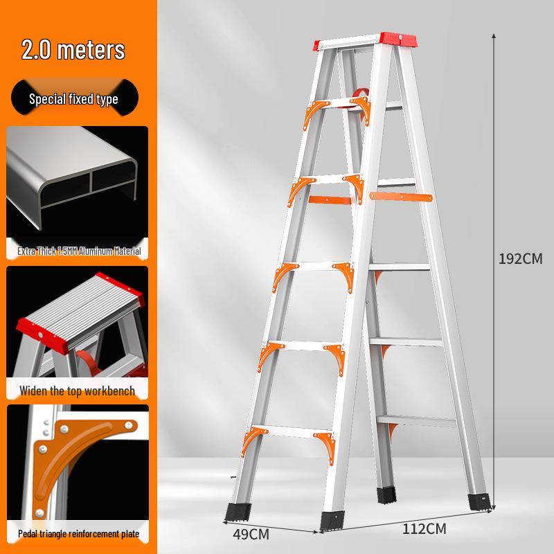 Ruiyang Aluminum Alloy Portable 2m A-frame Folding Ladder