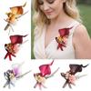 Corsage de Flor Artificial Broche Pin de Noiva Flores Artificiais Boutonnières de Casamento Simuladas Dama de Honra Baile