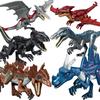 Children Simulation Dinosaurs World Velociraptor Raptor Building Blocks Tyrannosaurus Assemble Model Puzzle Montessori Boy Gift
