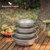 Boundless Voyage Titanium Deep Lightweight and for Outdoor Camping Ti1148T Bowl, Soup/Ramen Bowl, Stackable, (500/750/1000/1300ml)
