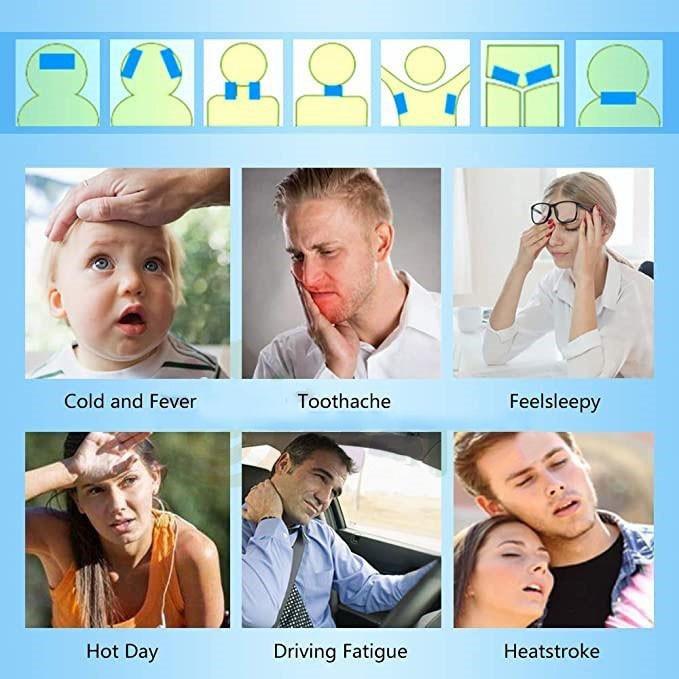 20/100Pcs Baby Cooling Patch Summer Physical Cooling Ice Cool Fever Pads Fruit Flavor Color Random