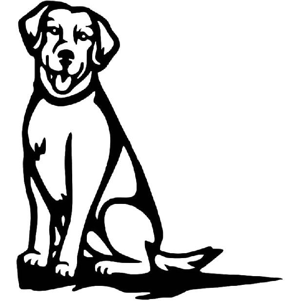 Adorable Dog Stake Decoration Yard Garden Outdoor Metal Art Dog Silhouette Decoration Steel Dogs Statue Adorable Ornament Gift (Golden Retriever)