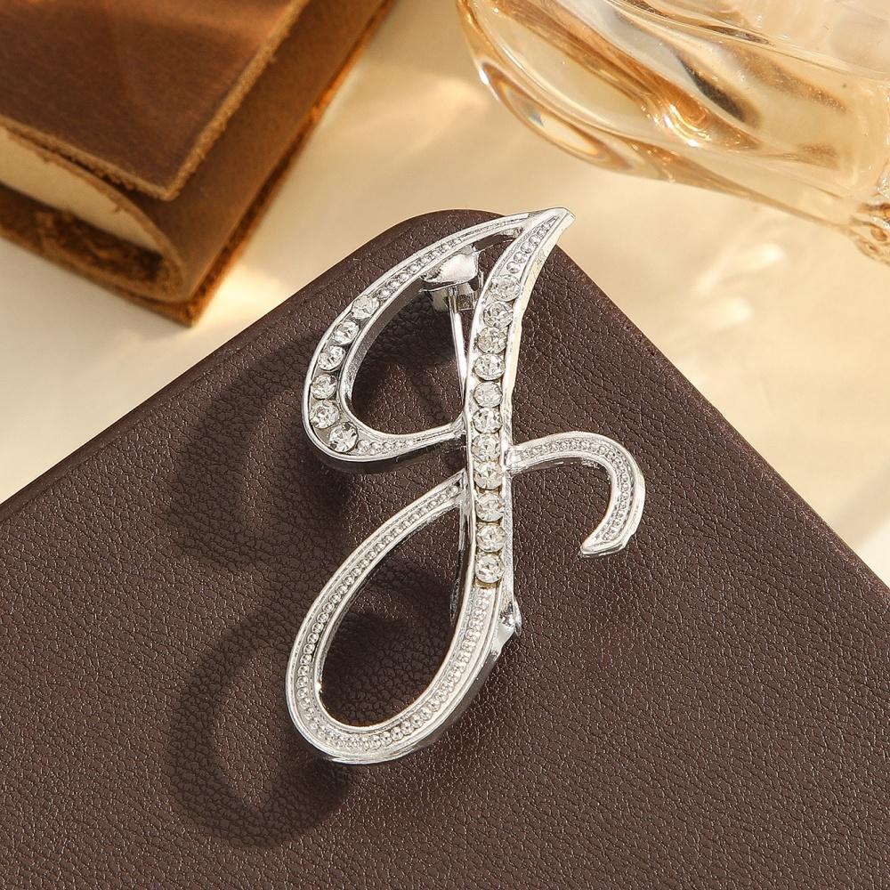 Spilla di Diamanti con 26 Lettere Inglesi Spilla Corsage in Metallo con Strass da Donna per Abbigliamento Zaino Sciarpa e Accessori Spille