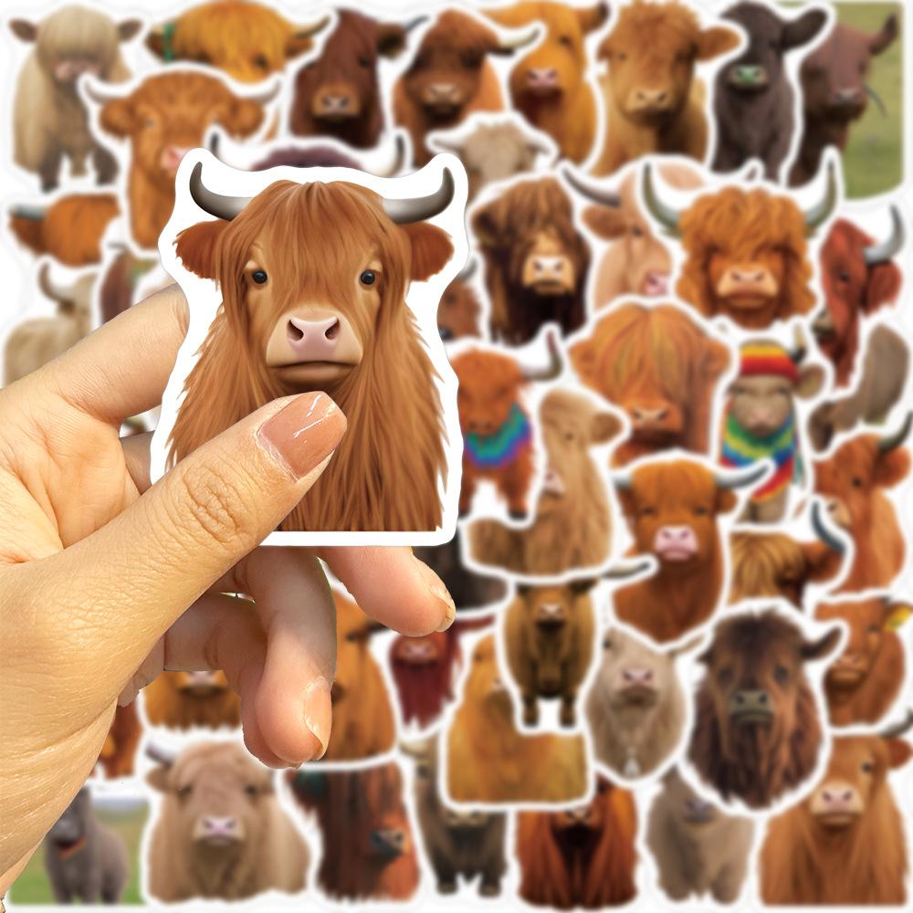 52 Cartoon Yak Graffiti Stickers Personalized Decorative Guitar Notebook Suitcase DIY Waterproof