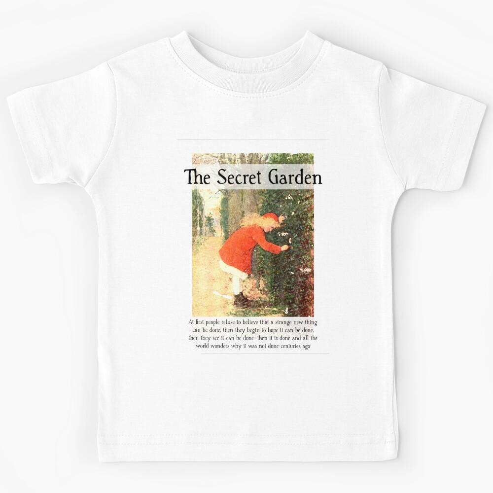 The Secret Garden, Frances Hodgson Burnett Artwork Quote Kids T-Shirt 160