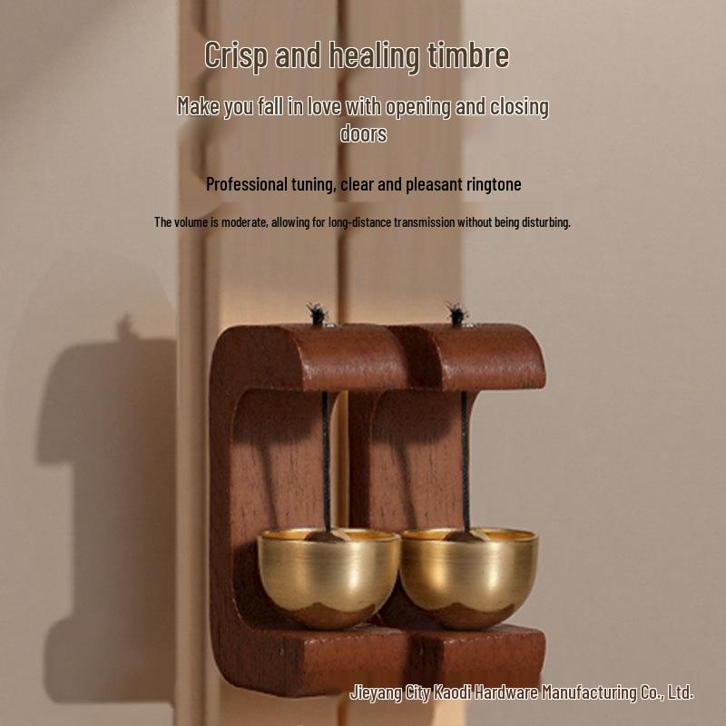 Magnetic Wooden Wind Chime Doorbell - Chinese Style Entrance Decor