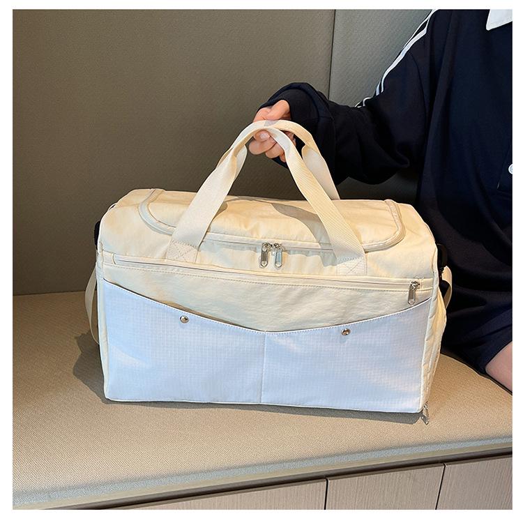 Foldable Travel Bag: Wet/Dry Separation, Large Capacity, Shoe Compartment, Lightweight, Ideal for Swimming or Fitness, Convertible Backpack/Duffel.