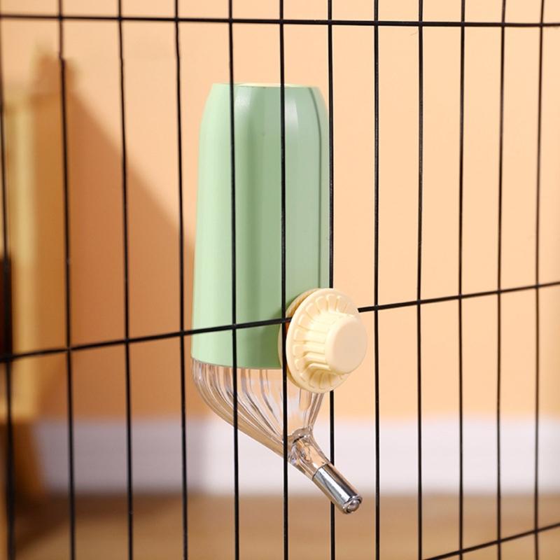 Plastic Water Feeder Bottle Hangings Dispenser Drinker Hamster Cat Dogs Drinking Stainless Steel Pipes Water Dispenser
