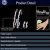 WWJ Baguette-Zirkonia-Set mit verstellbarem Ring und Armreifen