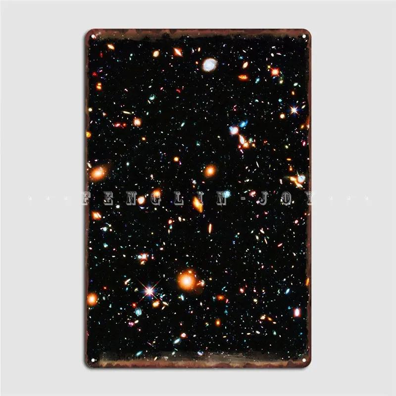 

Hubble Extreme Deep Field Металева Табличка Постер Кінотеатр Вітальня Дім Створіть Настінний Декор Бляшаний Знак Постер 20x30cm（7.8x11.8inch）