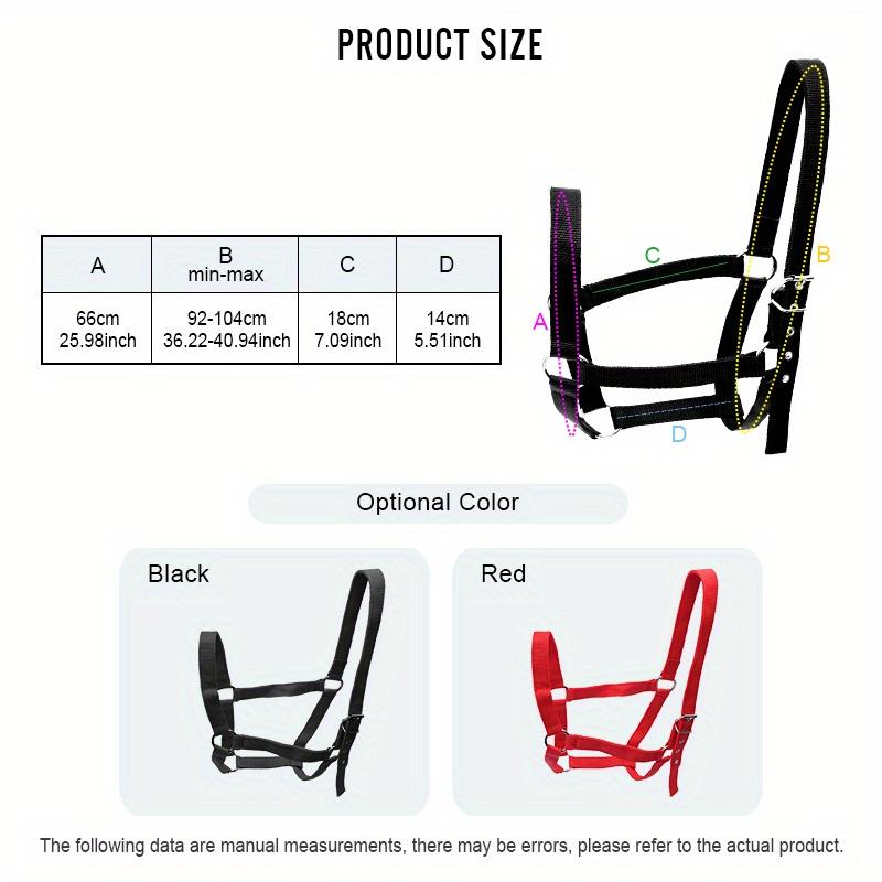 Professional Adjustable Horse Halter Equestrian Bridle Headcollar Ideal for Horse Training and Outdoor Riding