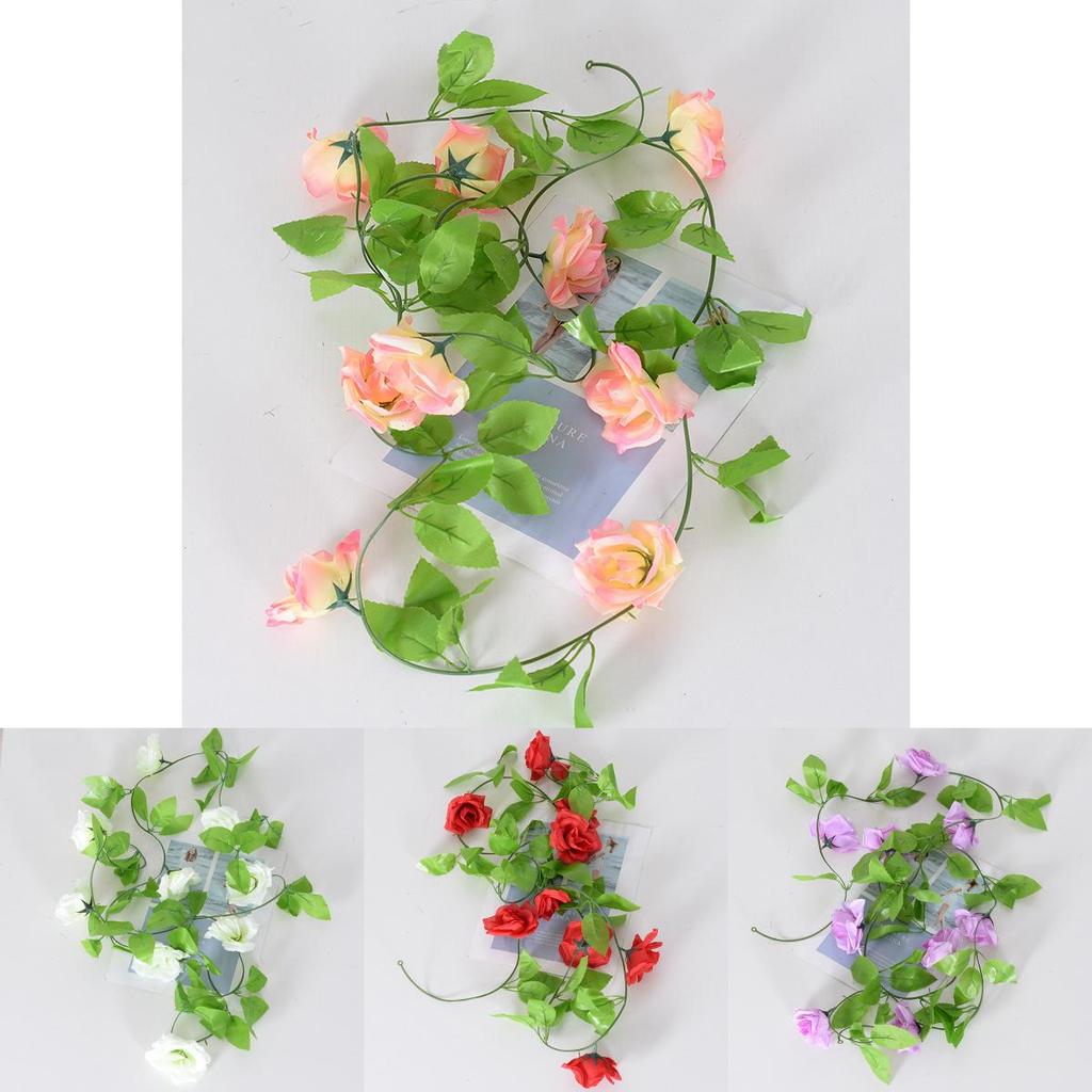 Rose Flower Garland With Silk Flowers For Wedding Decor And Outdoor Events
