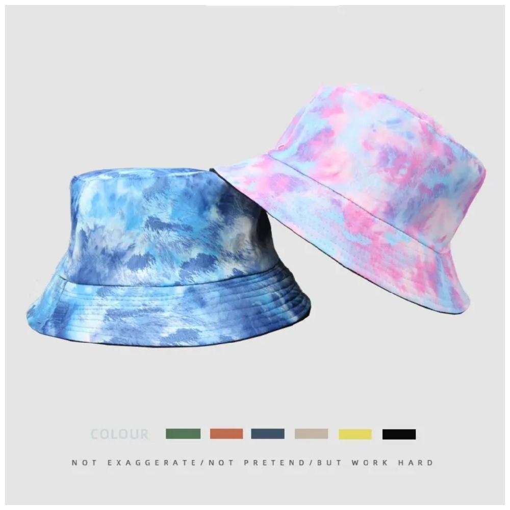 Hand-painted Tie-dye Fisherman Hat Unisex Reversible Cap Outdoor Wear Offering Sun Protection Casual Relaxed Style for Men Women