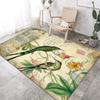 Tappeto Stampato con Motivo Floreale Fauna Melograno Crisantemo Fascino Vintage Tappeto Decorativo per Soggiorno Camera da Letto Zona Divano