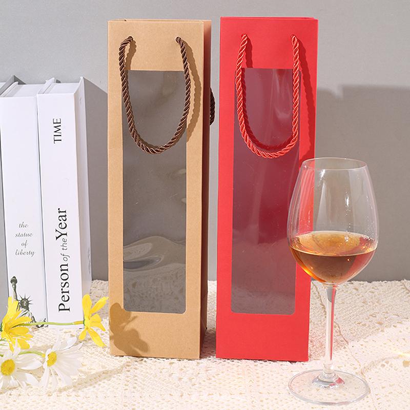 5Pcs Multi-Color Red Wine Packaging Gift Bags Thickened Not Easy To Break Party Gift Bags Family Dinner Wine Or Beer Packaging