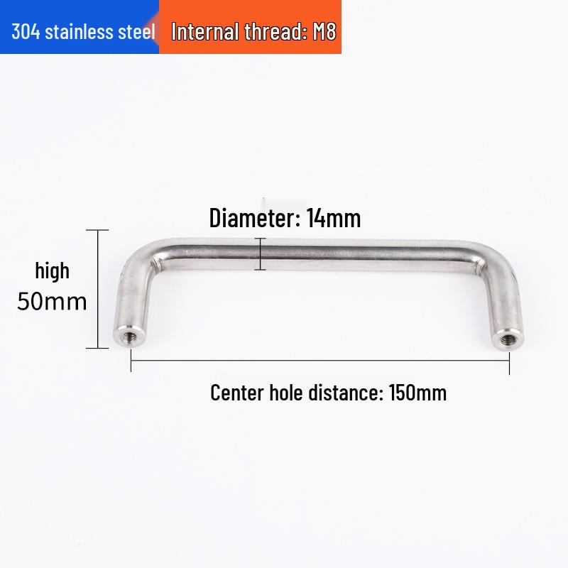 304 Stainless Steel U-Shaped Handle for Industrial Equipment and Furniture