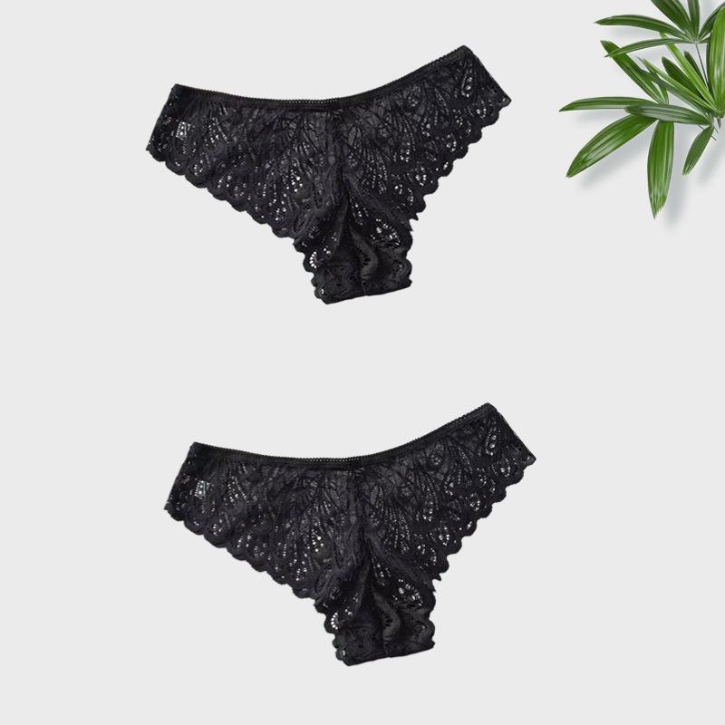 2 PCS Lot Sexy Panties For Women Lace Transparent Briefs Embroidefy Low-Rise Temptation Underwear Panties Comfort Underpants Intimates