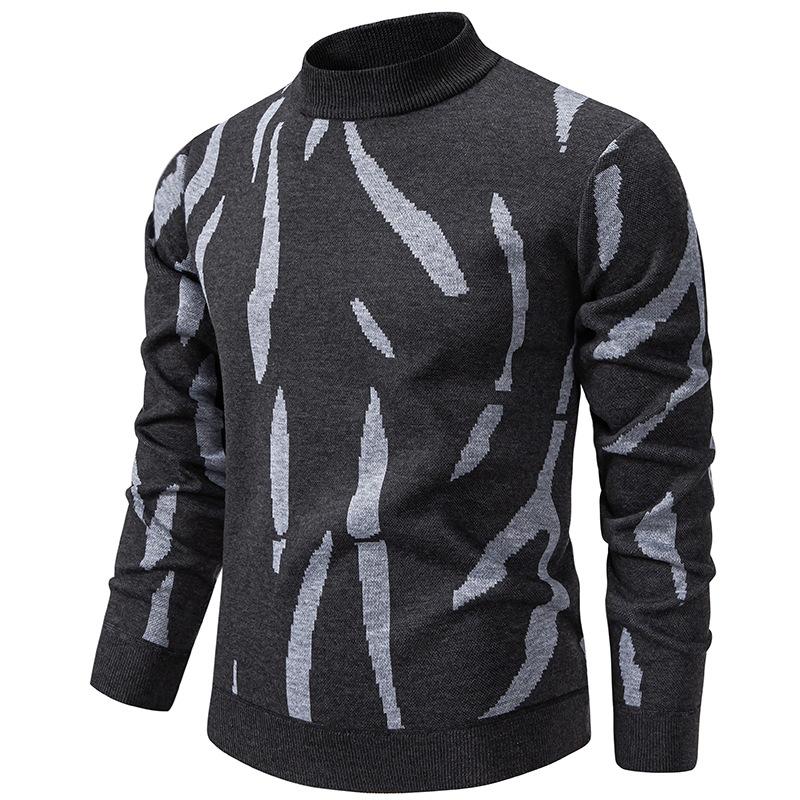 Men S Casual Pullover Fleece Knit Sweater High Neck