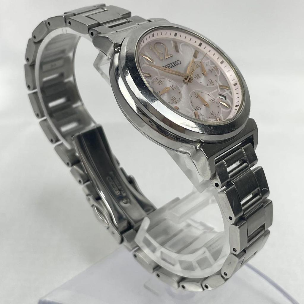 [USED] Working Solar Seiko Lucia Chronograph Day Date Watch
